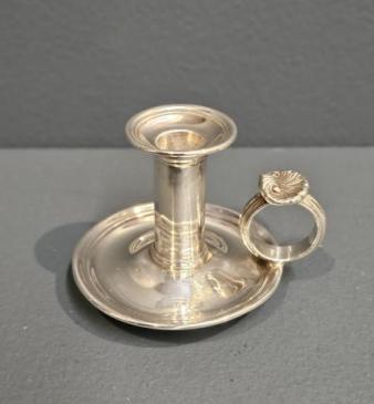 Early Victorian Silver Taper Stick 
