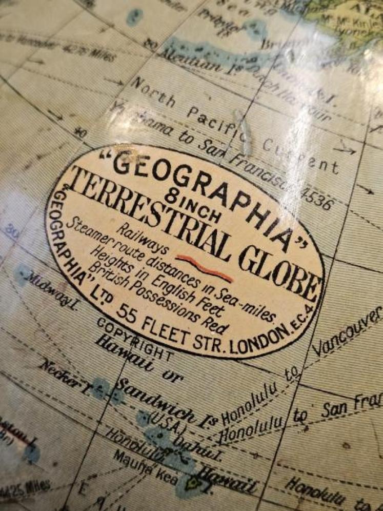 1930's Geographia 8" Paper Mache Globe - Image 5