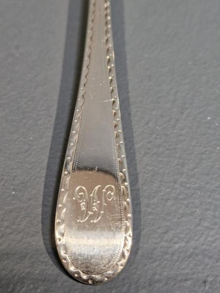 Pair of Edwardian 3.8 Troy oz Silver Serving Spoons - Image 4