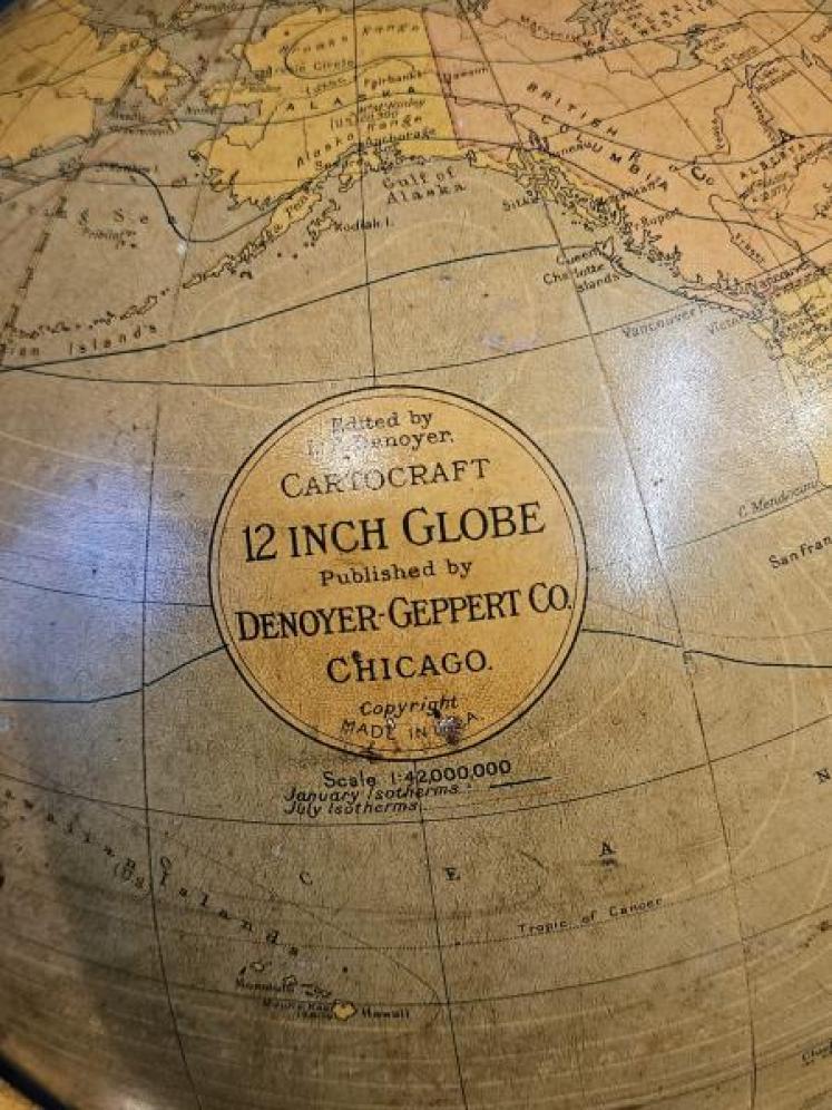 1930's 12" Floor Standing Globe - Image 7