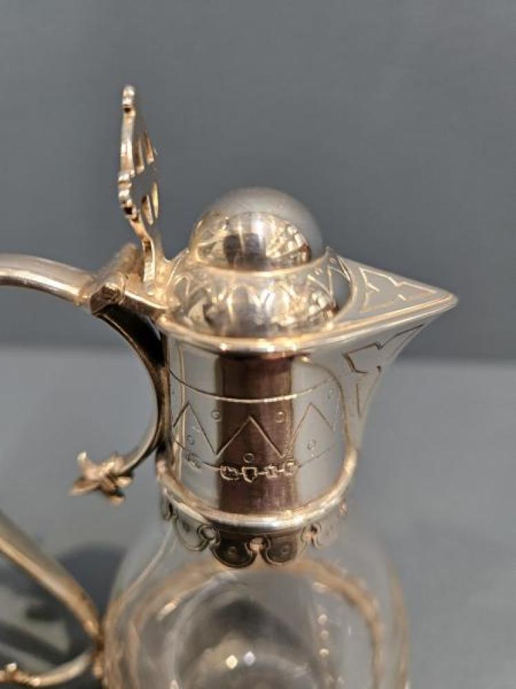 Victorian Silver and Crystal Noggin - Image 2