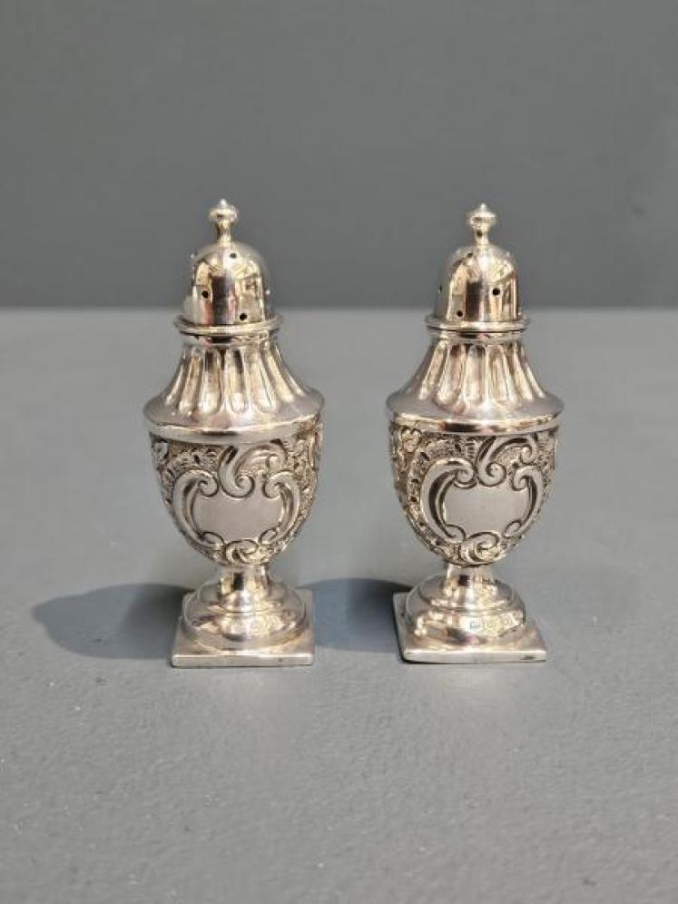 Pair of Victorian Silver Peppers - Image 1