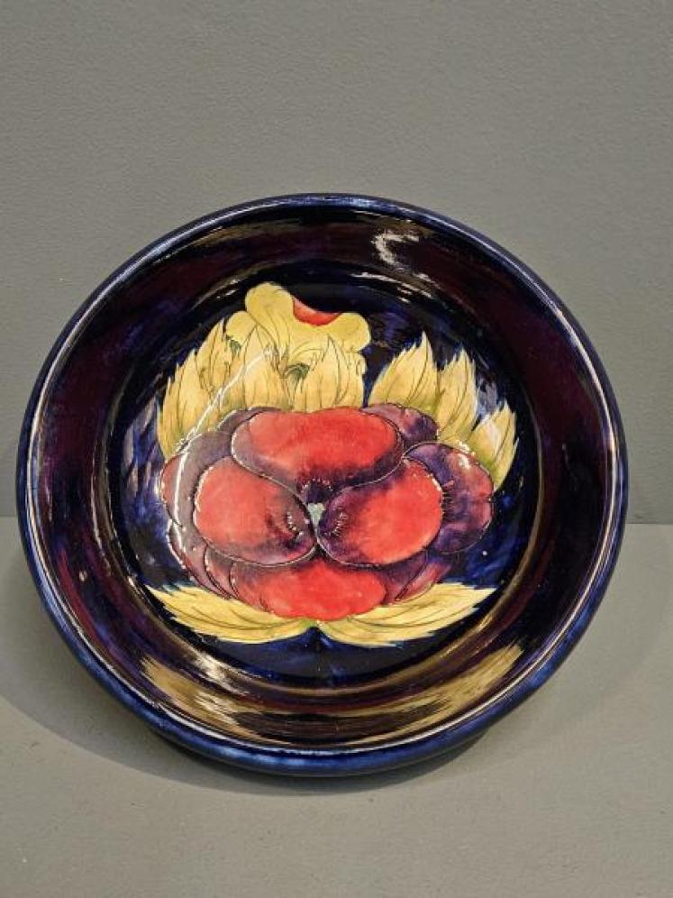Large 13" Moorcroft Pansy Vase  - Image 4