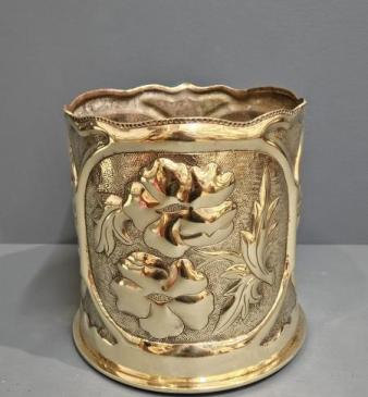 Superb Brass Trench Art Planter