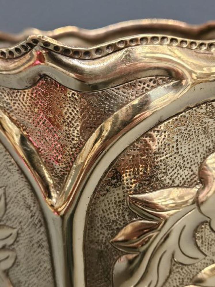 Superb Brass Trench Art Planter - Image 3