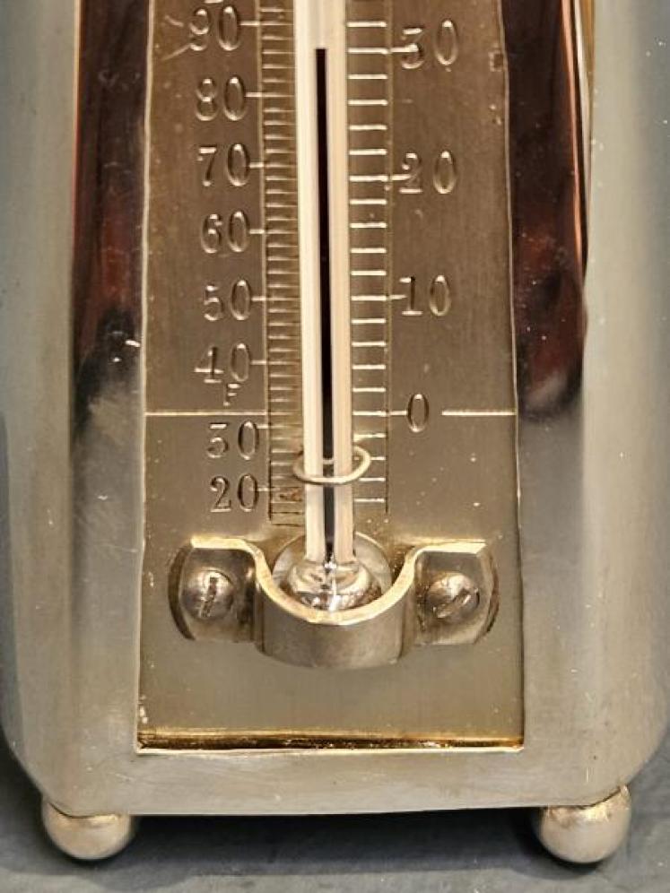 Edwardian Silver Tusk Shaped Desk Thermometer - Image 4