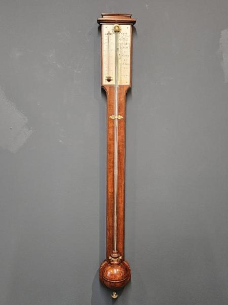 George III Mahogany West London Stick Barometer - Image 1