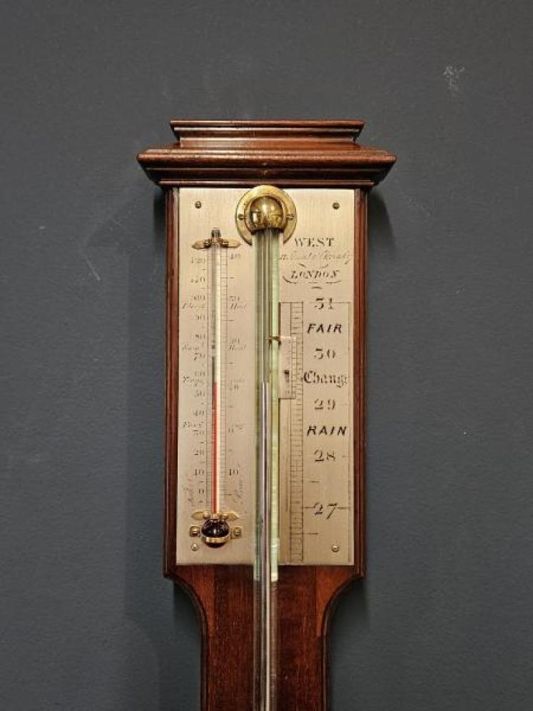 George III Mahogany West London Stick Barometer - Image 2