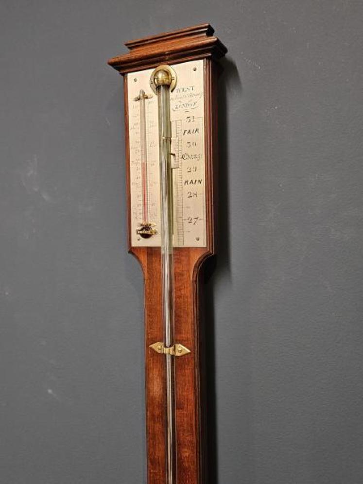 George III Mahogany West London Stick Barometer - Image 5