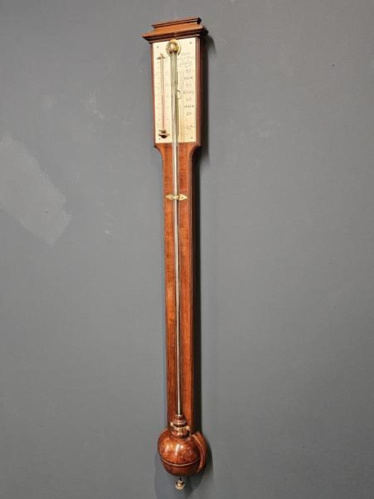George III Mahogany West London Stick Barometer - Image 6