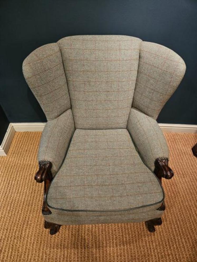 Victorian Wing Back Arm Chair - Image 5
