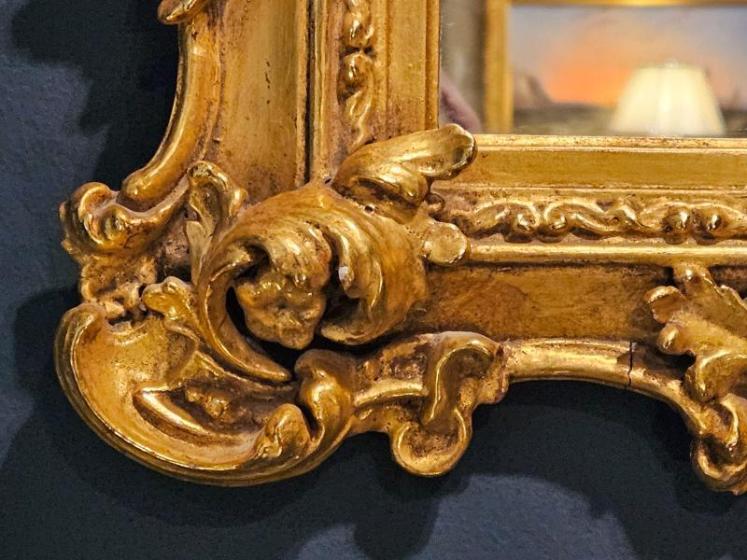 Small Early Victorian Timber Gilt Mirror - Image 6