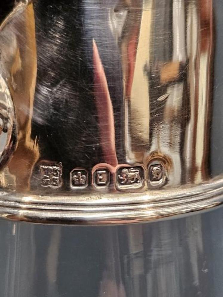 Victorian Silver Mounted Crystal Claret Jug - Image 6