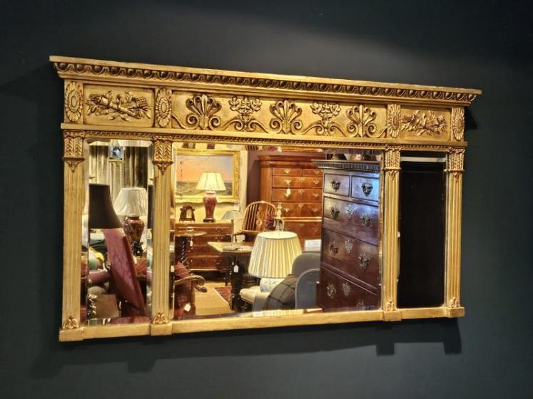 Victorian Timber Gilt Over Mantel Mirror - Image 1