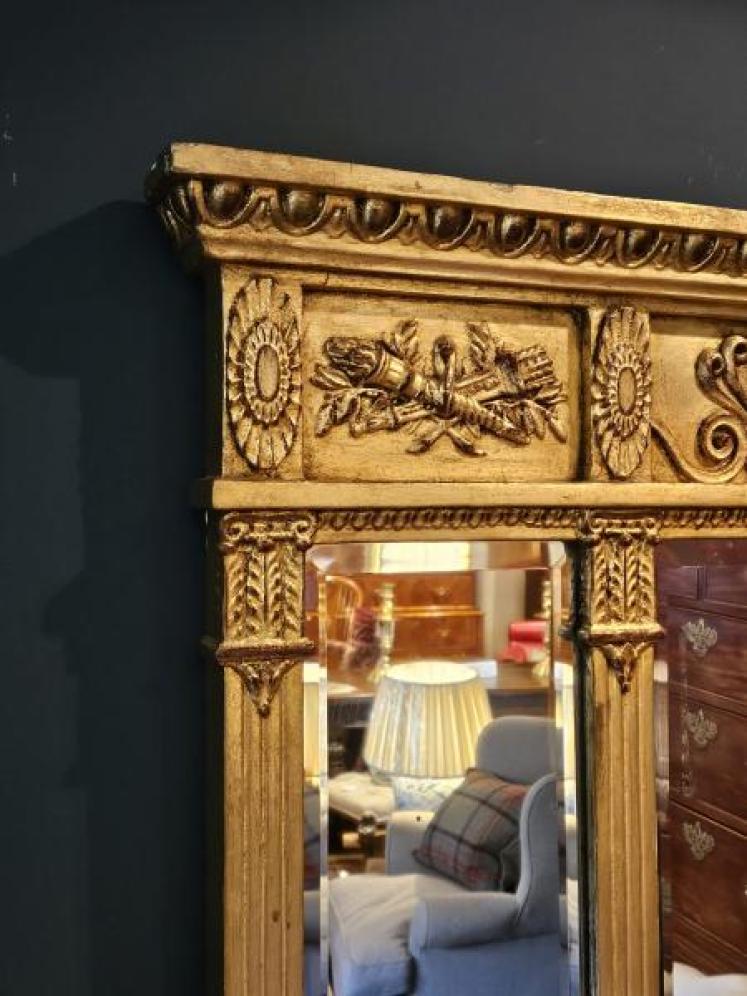 Victorian Timber Gilt Over Mantel Mirror - Image 3