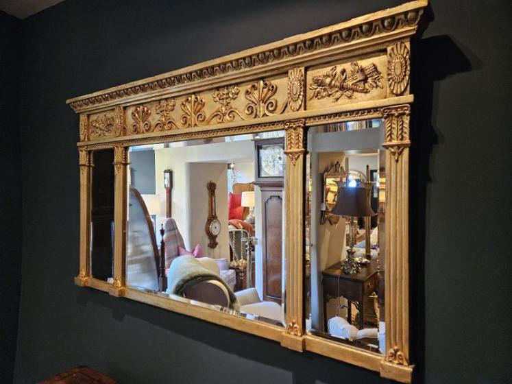 Victorian Timber Gilt Over Mantel Mirror - Image 5