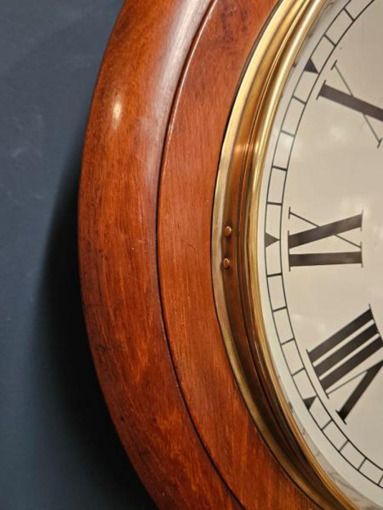 Edwardian Walnut English Dial Clock - Image 2