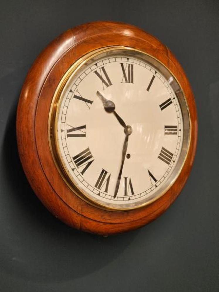 Edwardian Walnut English Dial Clock - Image 3