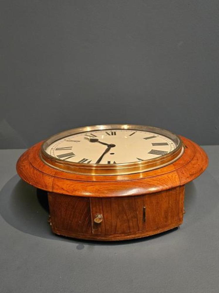 Edwardian Walnut English Dial Clock - Image 5