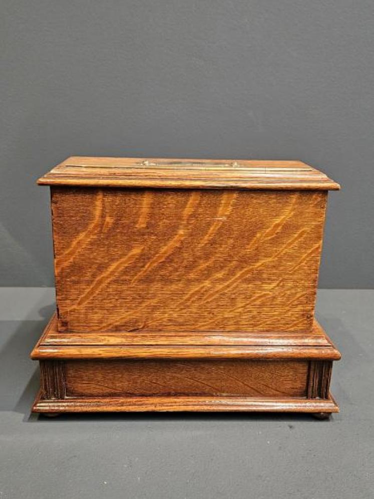Victorian Oak Stationery and Ink Stand - Image 6