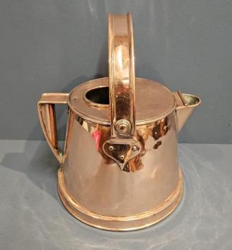 Large Early Victorian Copper Country House Hot Water Can