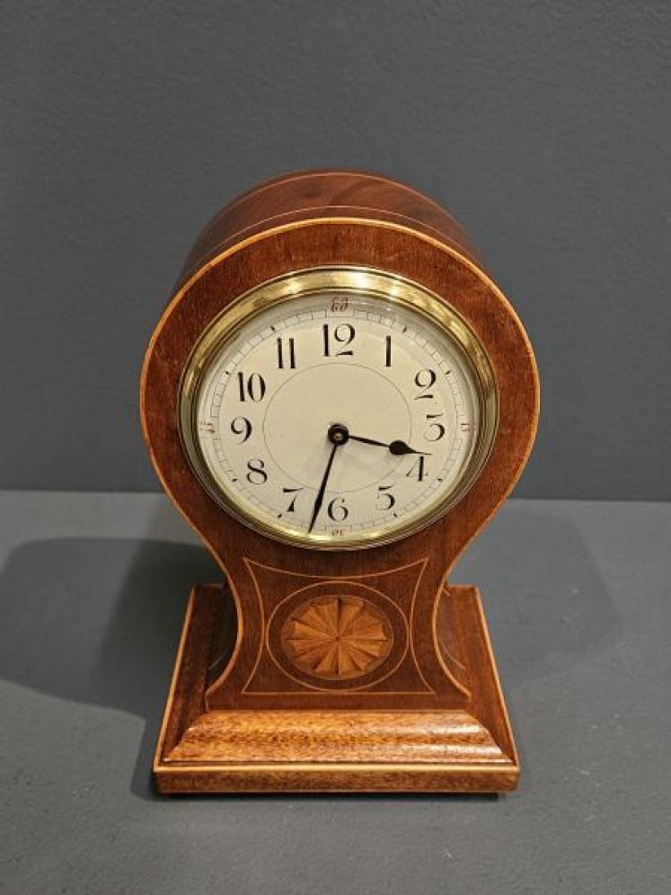 Edwardian 8 Day Inlaid Balloon Clock - Image 2