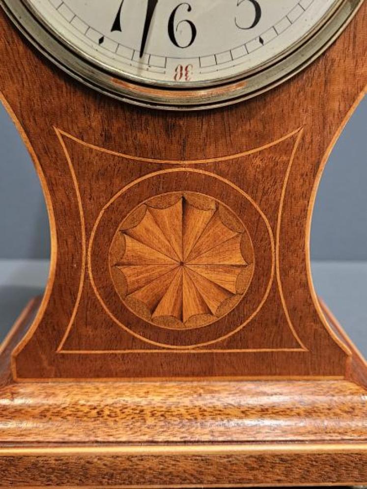 Edwardian 8 Day Inlaid Balloon Clock - Image 3