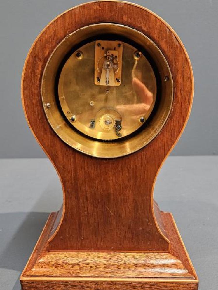 Edwardian 8 Day Inlaid Balloon Clock - Image 4