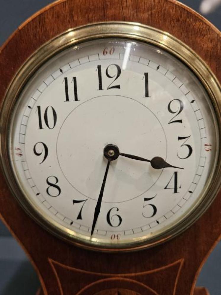 Edwardian 8 Day Inlaid Balloon Clock - Image 6