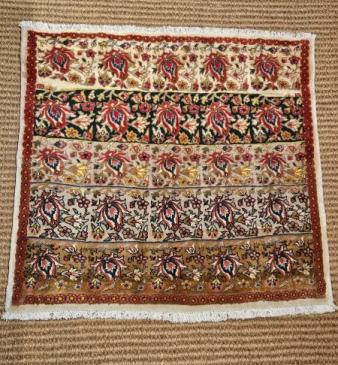 Square Sarouk Persian Pure Wool Rug 