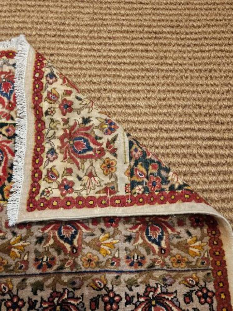 Square Sarouk Persian Pure Wool Rug  - Image 6