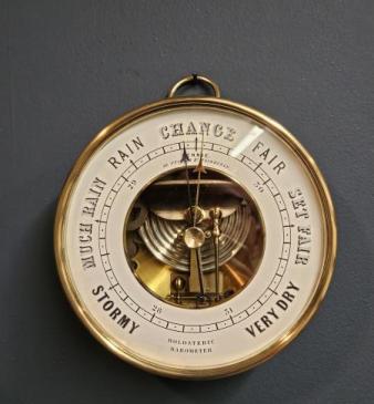 Large Skeletonised Marine Barometer by Lennie, Edinburgh 