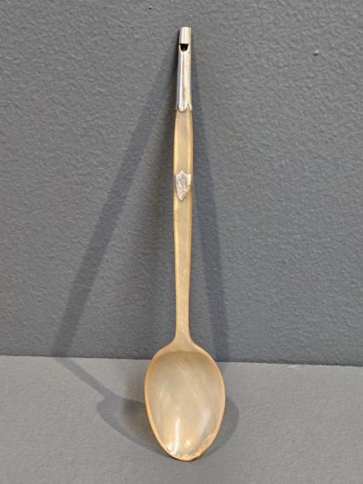 Unusual Victorian Silver and Horn Whistle Spoon - Image 1