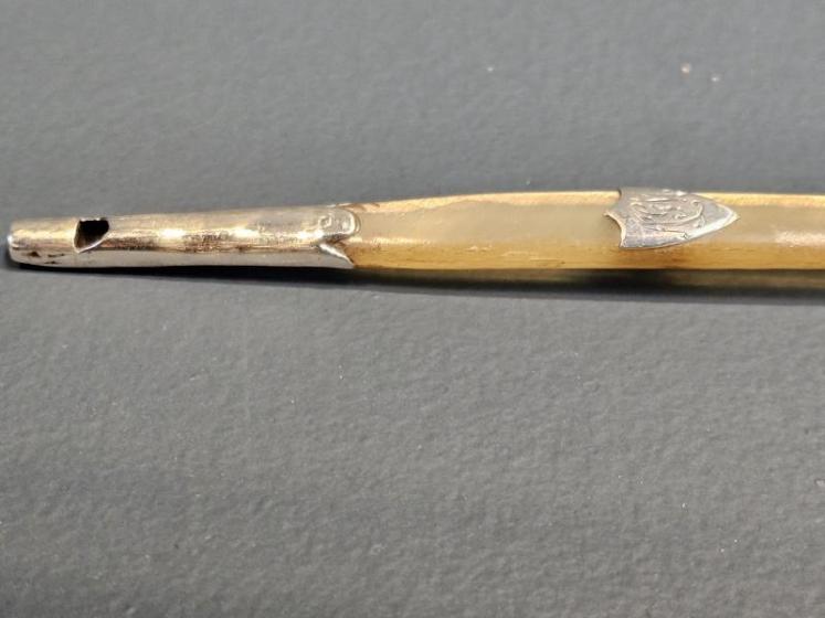 Unusual Victorian Silver and Horn Whistle Spoon - Image 4