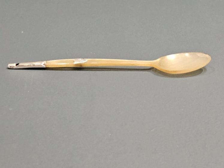 Unusual Victorian Silver and Horn Whistle Spoon - Image 6
