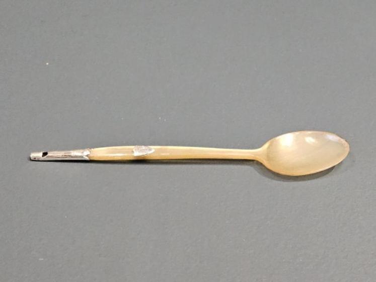 Unusual Victorian Silver and Horn Whistle Spoon - Image 7