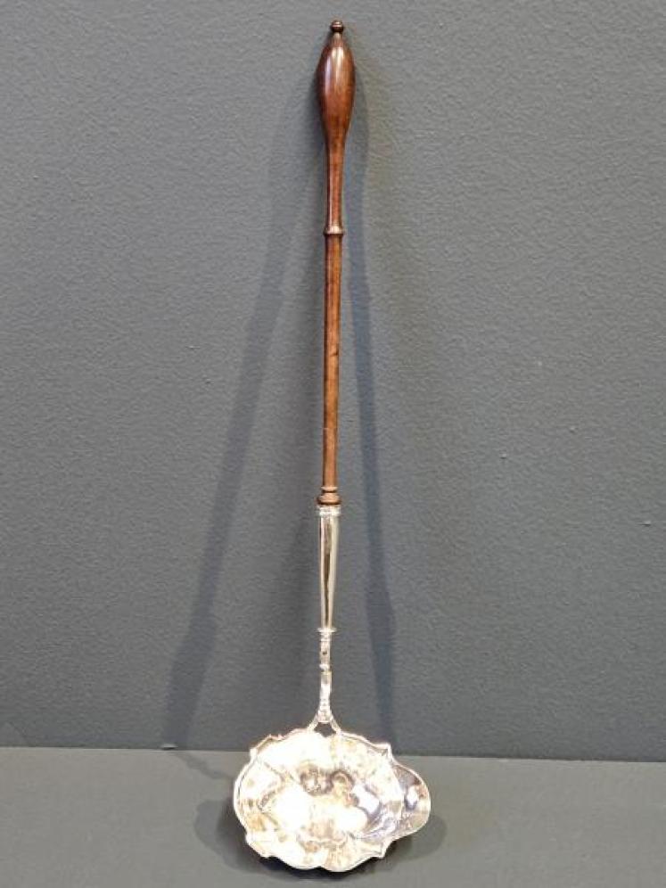 George II Silver Brandy Ladle - Image 4