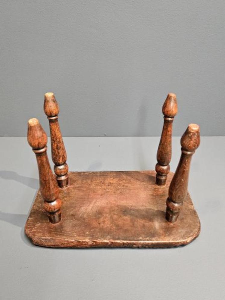Georgian Welsh Elm Stool - Image 6