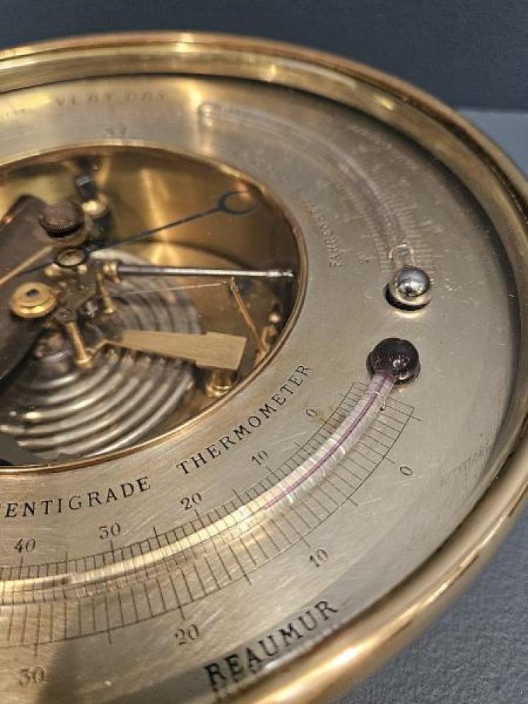 Large Victorian Marine Barometer with Twin Thermometers - Image 4
