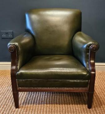 Edwardian Mahogany Library Chair
