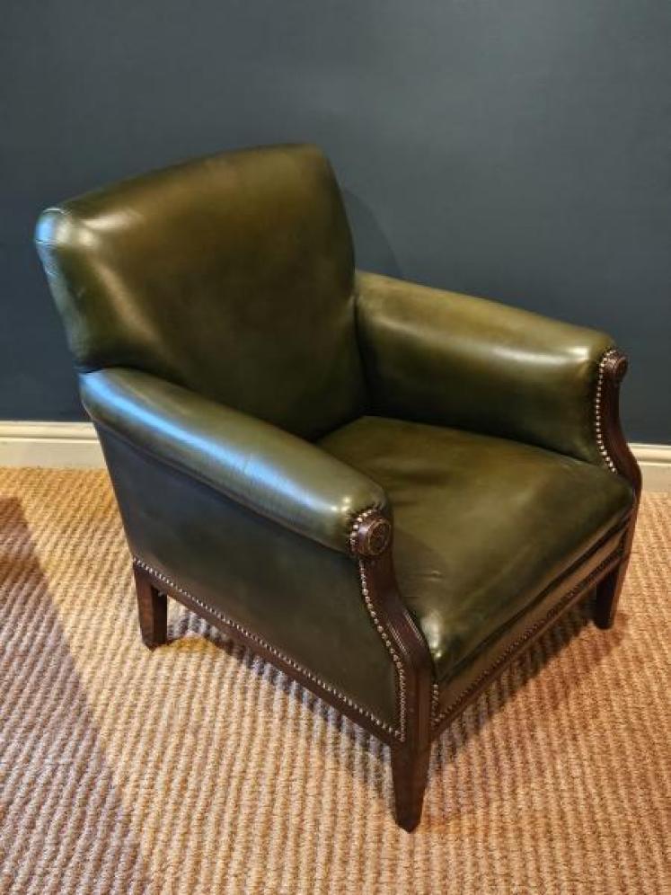 Edwardian Mahogany Library Chair - Image 6