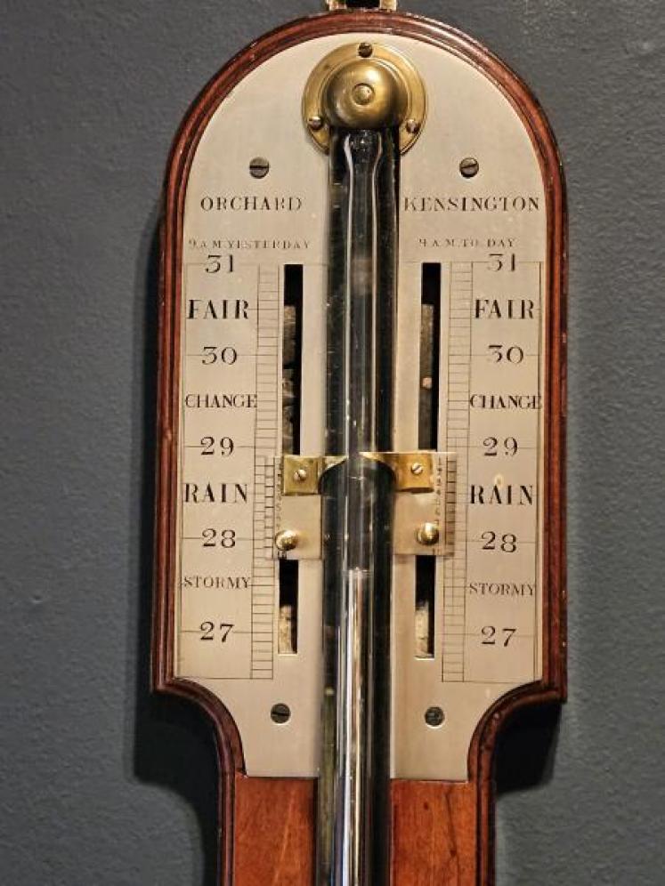 Victorian Mahogany Stick Barometer - Image 2