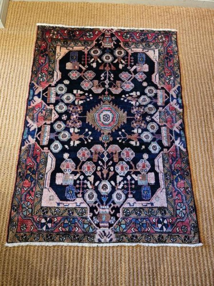 Persian Nahavand Pure Wool Rug - Image 1