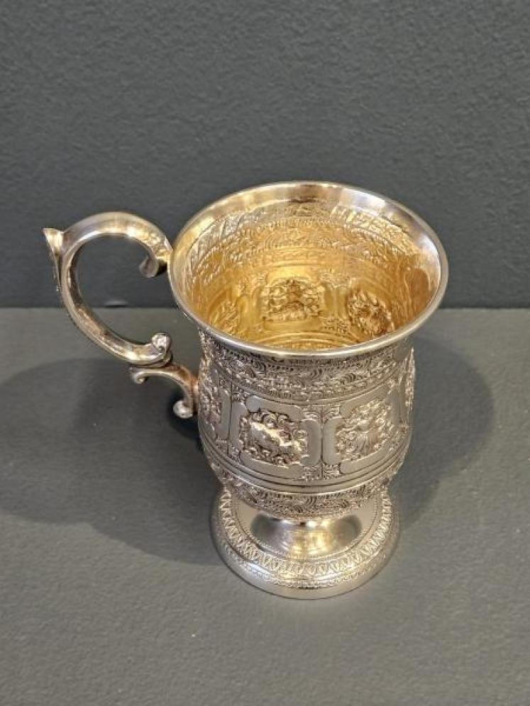 Fine Quality Mid Victorian Glasgow Silver Mug - Image 6