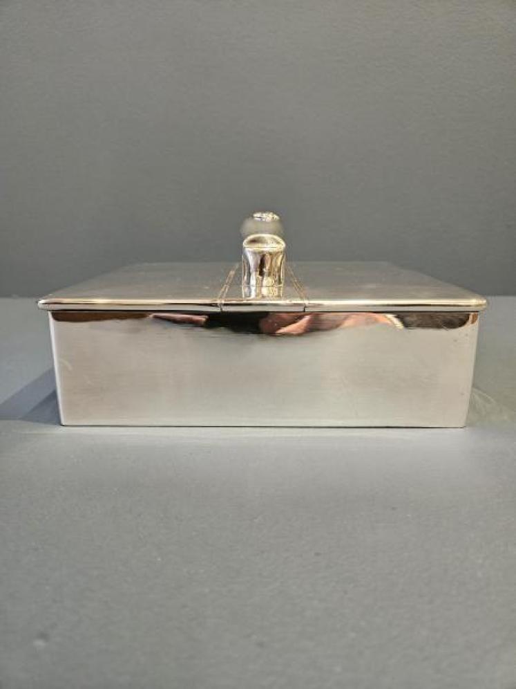 Large Victorian Silver Cigar Box  - Image 3