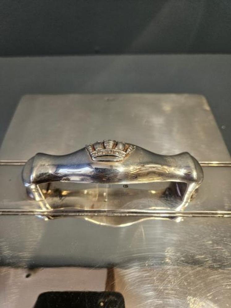 Large Victorian Silver Cigar Box  - Image 4