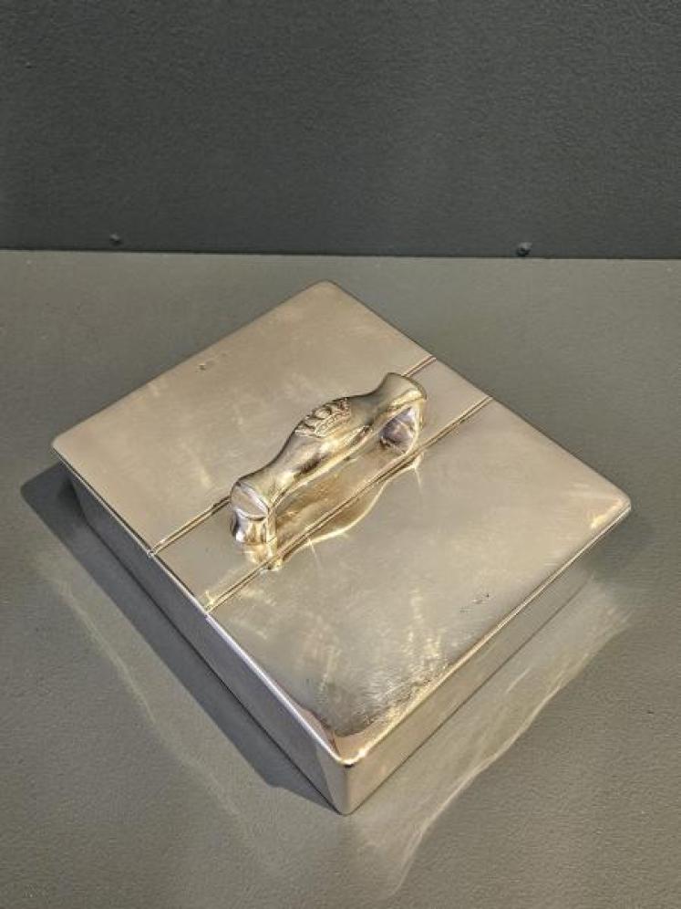 Large Victorian Silver Cigar Box  - Image 6