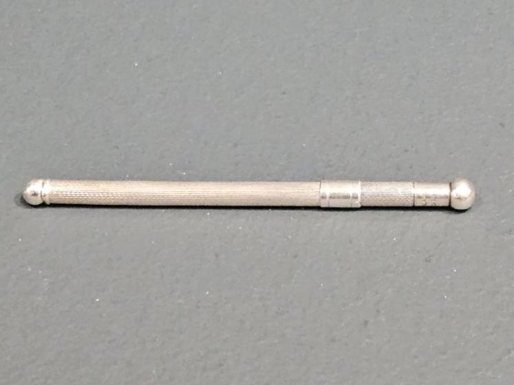 Engine Turned Silver Cocktail Swizzle Stick - Image 2