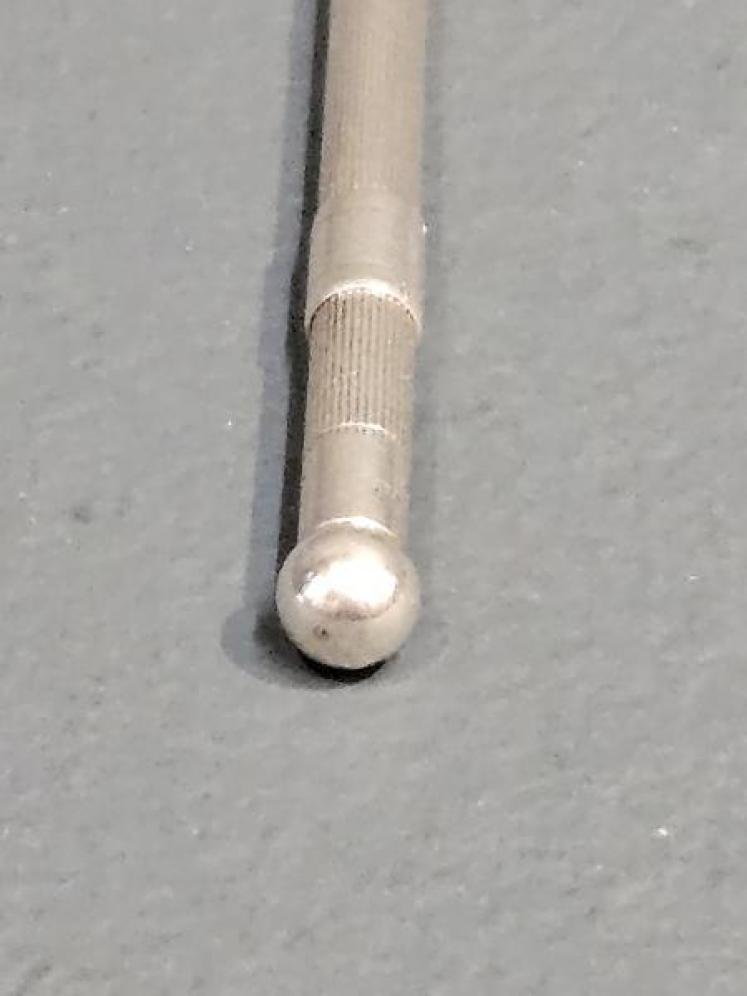 Engine Turned Silver Cocktail Swizzle Stick - Image 4