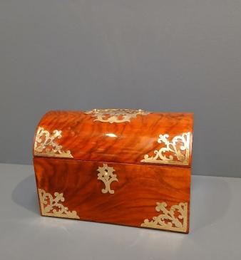 Victorian Figured Walnut Stationery Box